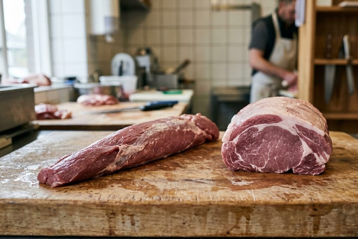 Three roasting cuts of different size and thickness