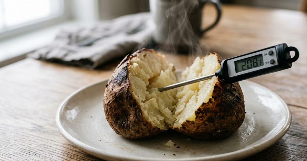 Starch finishing at a specific temperature