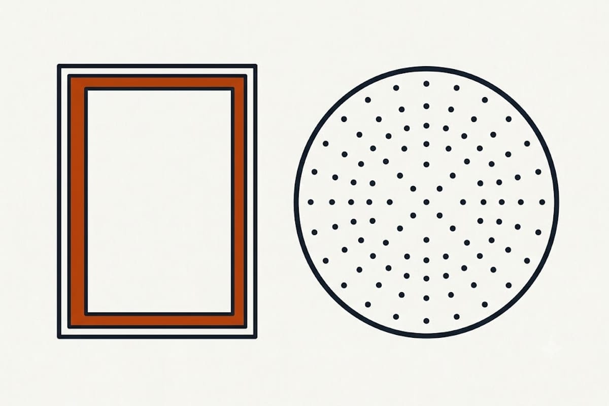 Surface bacteria distributed through the whole patty